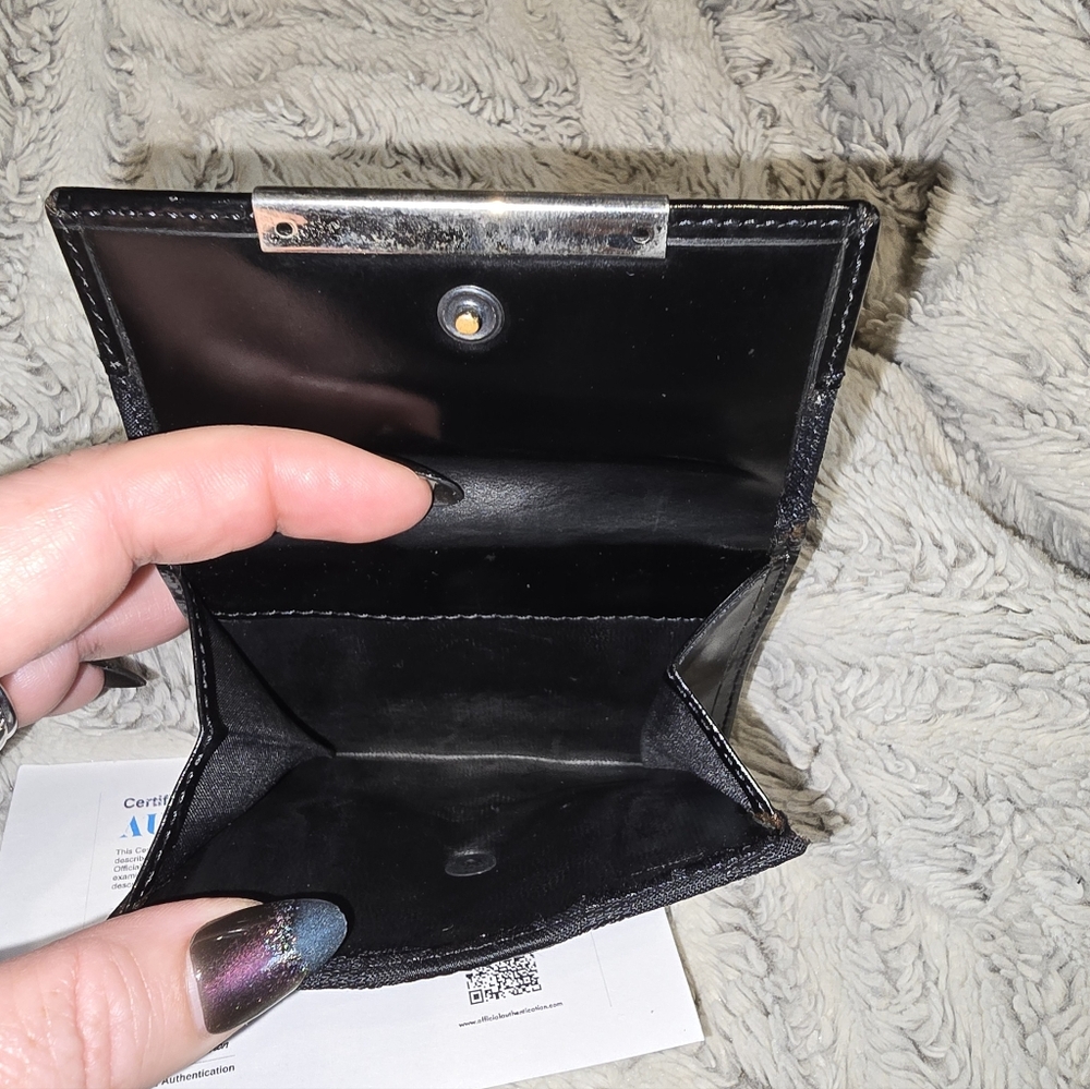 Givenchy Black Canvas Diamond Pattern Wallet - image 4